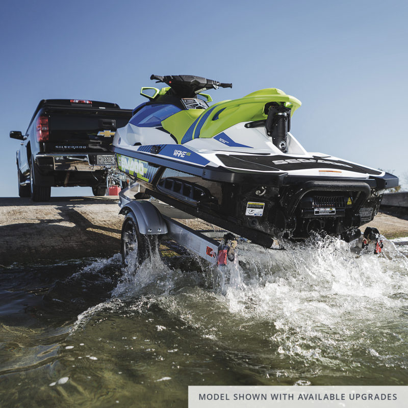 Karavan Trailer's Single Watercraft Aluminum Trailer Photo Showing Model with Available Upgrades