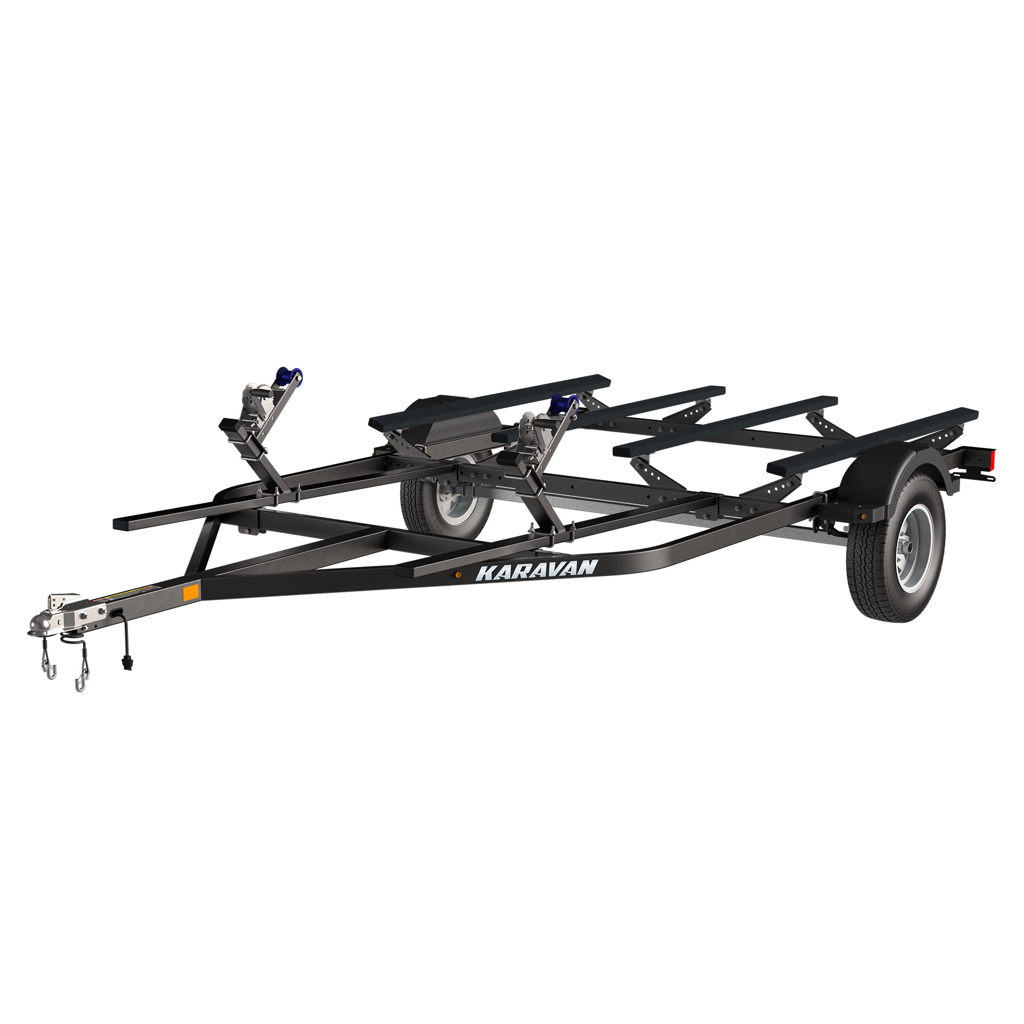 Heavy Duty Double Watercraft Steel Trailer w/ Step Fender