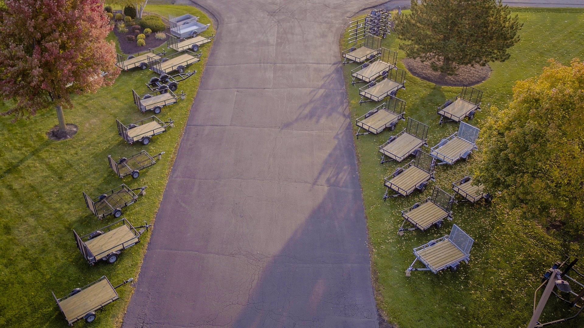 Overhead shot of our trailers.